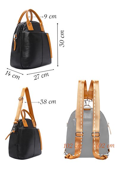 Derimod Women's Black Long Strap Backpack 25Sbd 245914