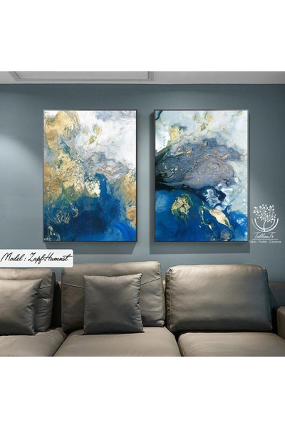 Tablomtr Metal Çerçeveli Gerçek Camlı Tablo Zapfhumnst 2 Li Set
