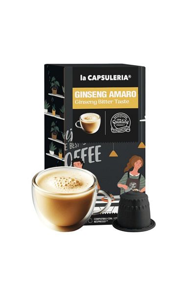 La Capsuleria Ginseng fara zahar, 10 capsule compatibile Nespresso, La Capsuleria