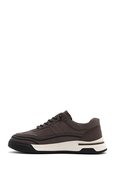 Derimod Men's Gray Nubuck Sneaker Thick Sole 25Sfd6935V3