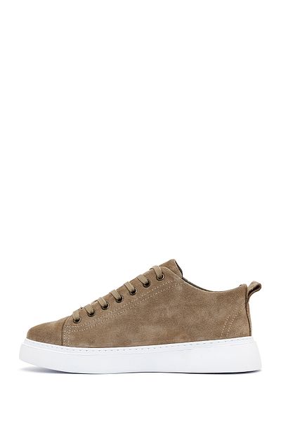 Derimod Men's Mink Lace-Up Suede Leather Sneaker 25Sfd 752110