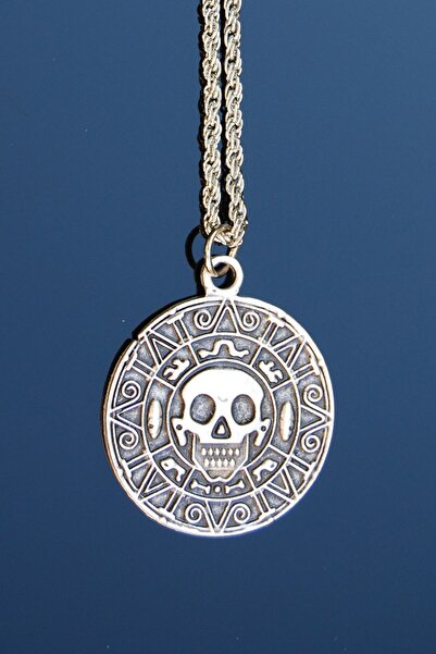 Rua Jewelry Karayip Korsanları Para Kolye Jack Sparrow Antik Gümüş Kaplama Bu...