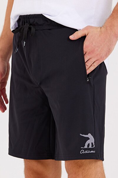 Adams Men's Reflective Logo Regular Fit Sports Shorts with Pockets