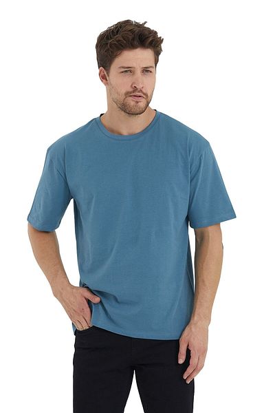 Adams Tricou de bază oversize cu mânecă scurtă, 100% bumbac, cu mânecă scurtă