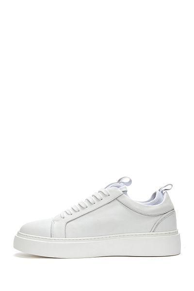 Derimod Men's White Lace-Up Leather Sneaker 25Sfd 610318