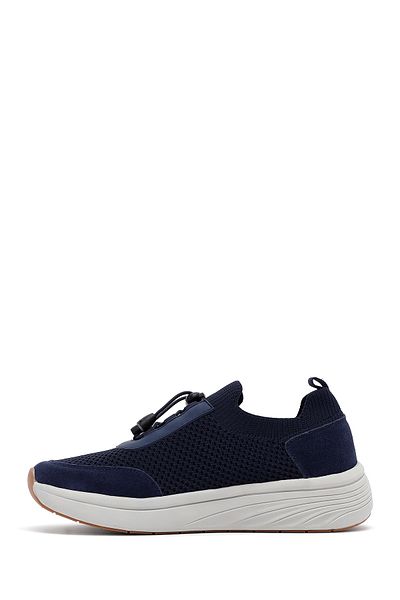 Derimod Zero Men's Navy Blue Thick Sole Fabric Sneaker 25Sfd69506F