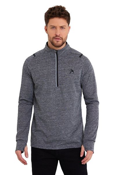 Adams Hanorac sport Advance pentru bărbați, guler înalt, fermoar 1/4