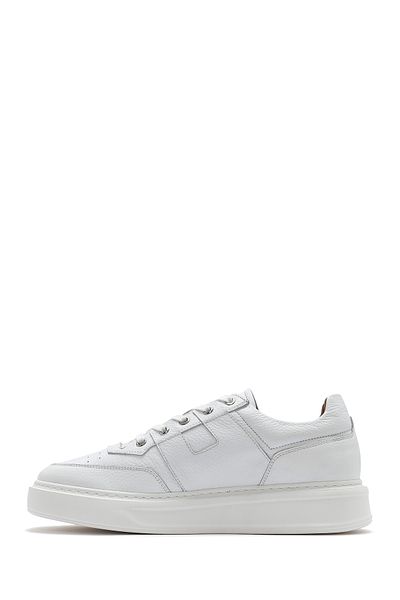 Derimod Men's White Lace-Up Leather Sneaker 25Sfd6102Ft
