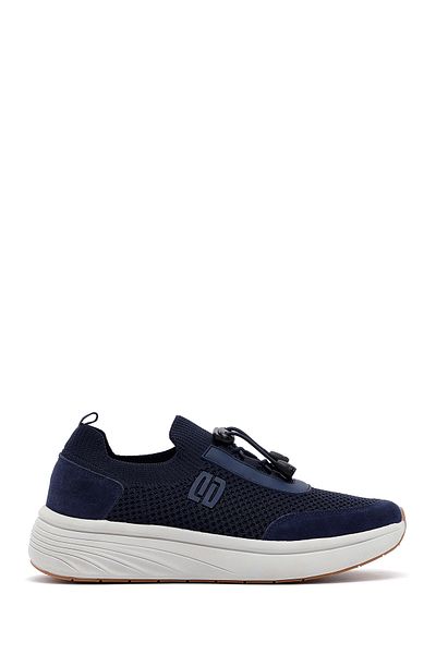Derimod Zero Men's Navy Blue Thick Sole Fabric Sneaker 25Sfd69506F