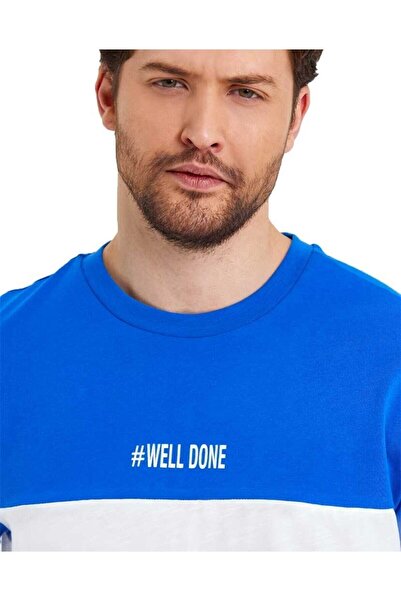 Adams Ανδρικό μπλουζάκι με στάμπα με κανονική εφαρμογή με λαιμόκοψη