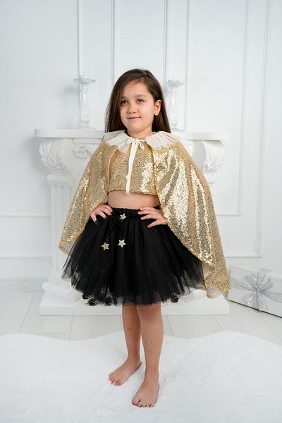 DUCA Glitter Sequin Cloak for Ages 3-10