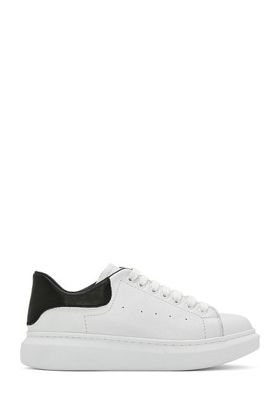 Derimod Men's White Lace-Up Thick Sole Leather Sneaker 25Sfd 752218