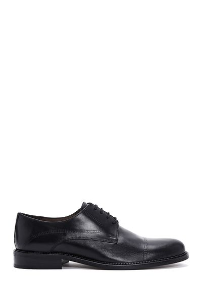 Derimod Men's Black Laced Leather Classic Shoes 25Sfd 600018