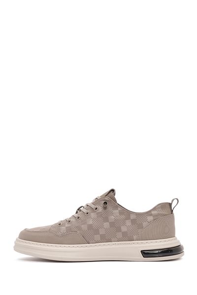 Derimod Men's Beige Lace-Up Patterned Fabric Sneaker 25Sfd69326F