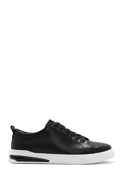 Derimod Men's Black Lace-Up Leather Sneaker 25Sfd 692518