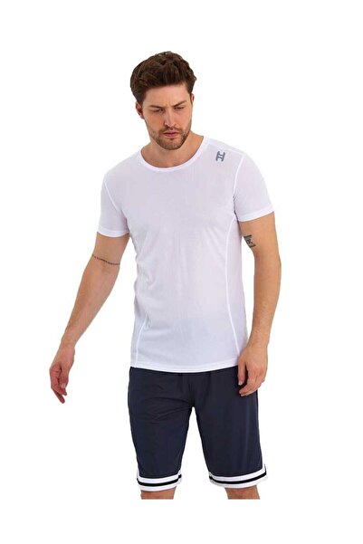 Adams Erkek Polyester Beyaz Şeritli Basketbol Şort