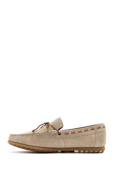 Derimod Pantofi pentru bărbați, piele de căprioară bej, din piele naturală, pantofi casual, pantofi de zi cu zi 25sfd630110