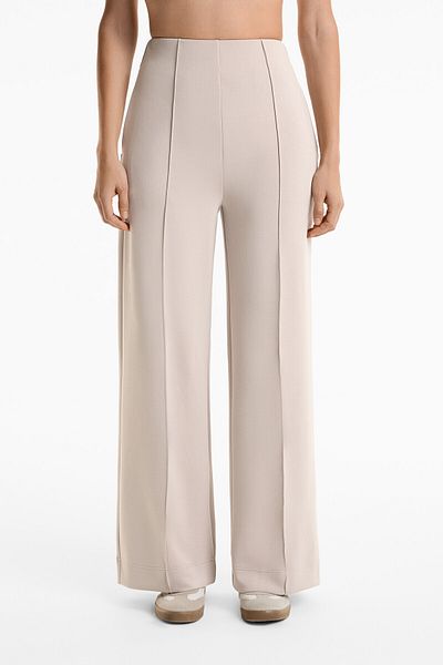 Oysho Straight-leg trousers with modal and crease