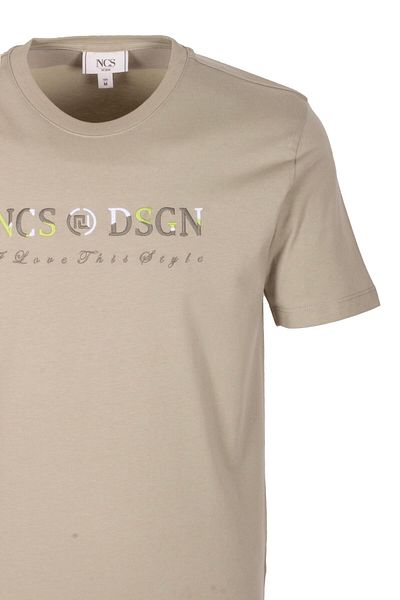 NCS Men's T-Shirt Crew Neck Light Olive Slim Fit 100% Cotton T-Shirt Jeans 1303