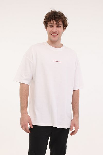 lumberjack Ml Franco 11Ff18 5Fx Ecru Men's Short Sleeve T-Shirt