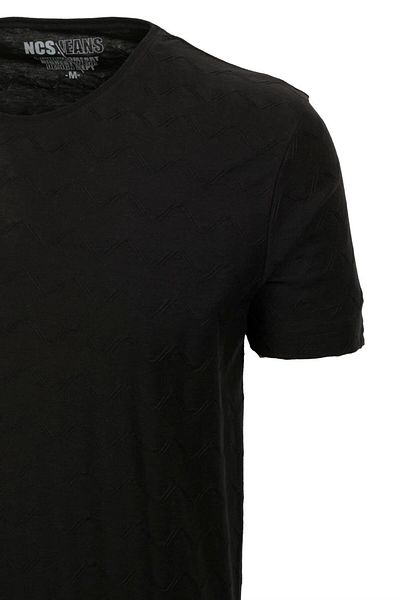 NCS Men's T-Shirt Crew Neck Black 100% Cotton Slim Fit Printed T-Shirt Jeans 1135