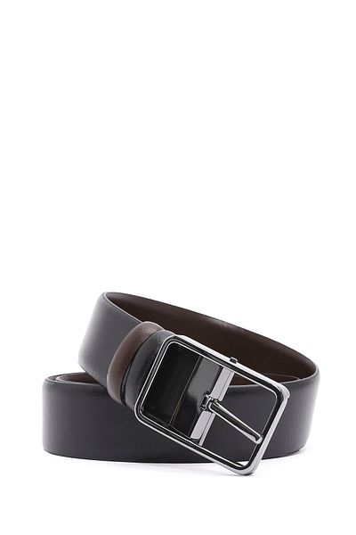 Derimod Men's Black Double Sided Leather Belt 000A2D 1305718