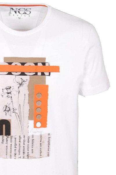 NCS Men's T-Shirt Crew Neck White 100% Cotton Slim Fit Printed T-Shirt Jeans 1228