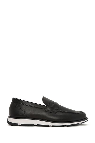 Derimod Men's Black Leather Genuine Leather Casual Penny Loafer Shoes Casual Daily Shoes 25Sfd680618