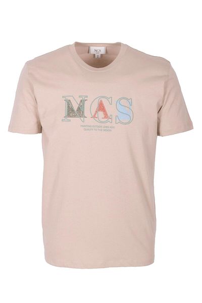 NCS Men's T-Shirt Crew Neck Beige Slim Fit Printed T-Shirt Jeans 1298