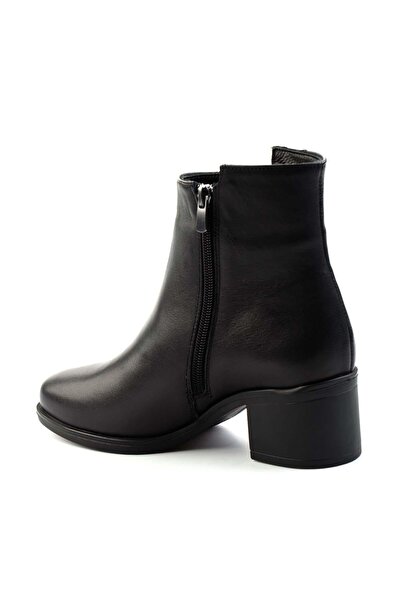 Bambi Siyah Hakiki Deri Kadın Bot & Bootie K02586301703