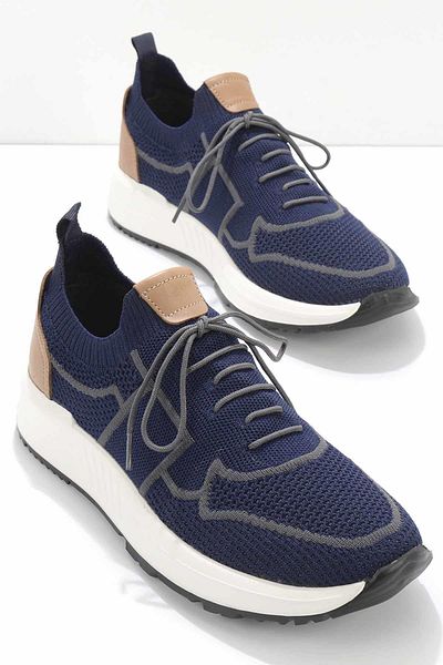 Bambi Ανδρικό αθλητικό παπούτσια Navy Blue Grey E 01810022882