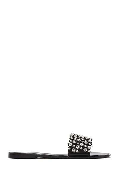 Derimod Women's Black Stone Jelly Slippers 25Sfe4917Pv