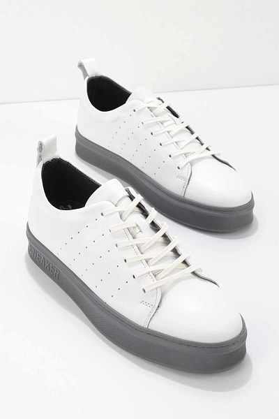 Bambi White Genuine Leather Men's Sneakers E01811338103