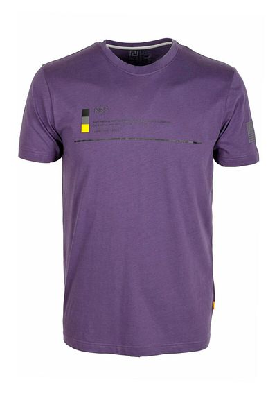 NCS Men's T-Shirt Crew Neck Purple 100% Cotton Slim Fit Printed T-Shirt Jeans 1943