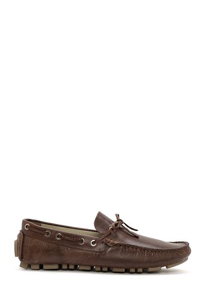 Derimod Men's Brown Leather Genuine Leather Penny Loafer Shoes Casual Daily Shoes 25Sfd750018