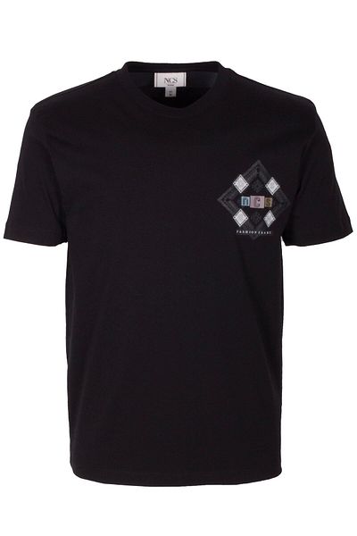 NCS Men's T-Shirt Crew Neck Black Slim Fit Printed T-Shirt Jeans 1297