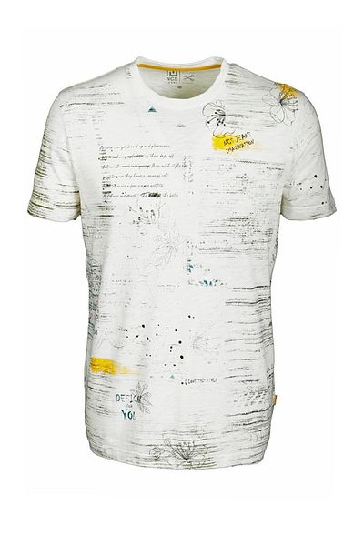 NCS Men's T-Shirt Crew Neck White 100% Cotton Slim Fit Printed T-Shirt Jeans 1953