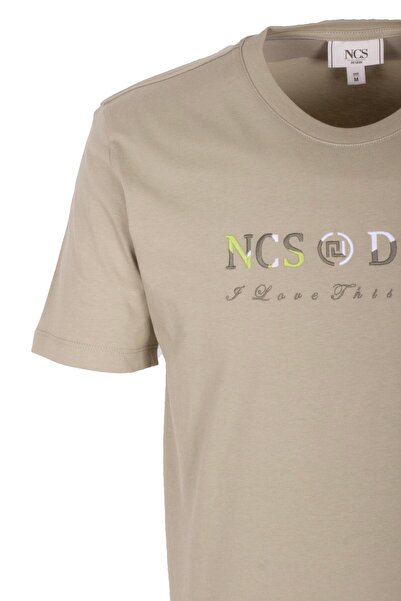 NCS Men's T-Shirt Crew Neck Light Olive Slim Fit 100% Cotton T-Shirt Jeans 1303