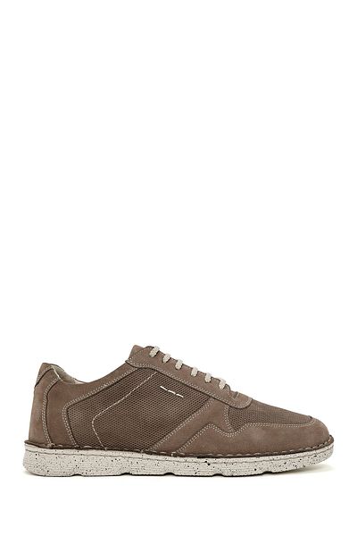 Derimod Men's Beige Lace-Up Nubuck Leather Comfort Casual Shoes 25Sfd7113V3