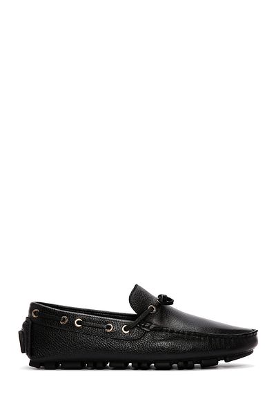 Derimod Men's Black Leather Genuine Leather Comfort Penny Loafer Shoes Casual Daily Shoes 25Sfd7500Ft