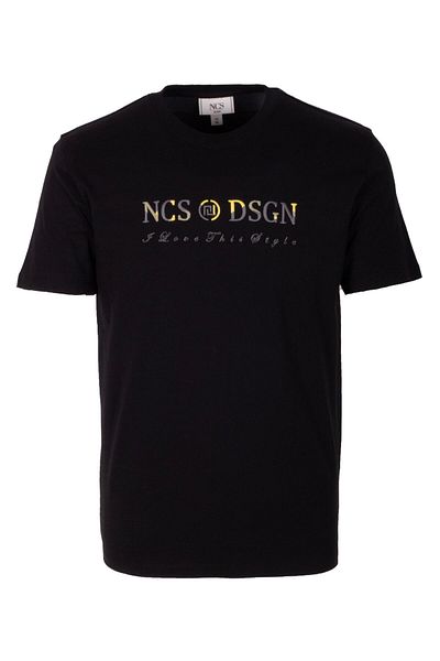 NCS Men's T-Shirt Crew Neck Black Slim Fit 100% Cotton T-Shirt Jeans 1303