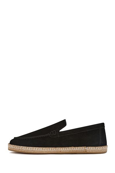 Derimod Men's Black Suede Leather Espadrille 25Sfd 660210