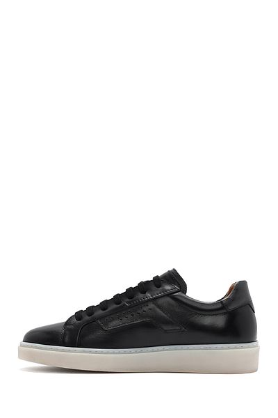 Derimod Men's Black Lace-Up Leather Sneaker 25Sfd 740418