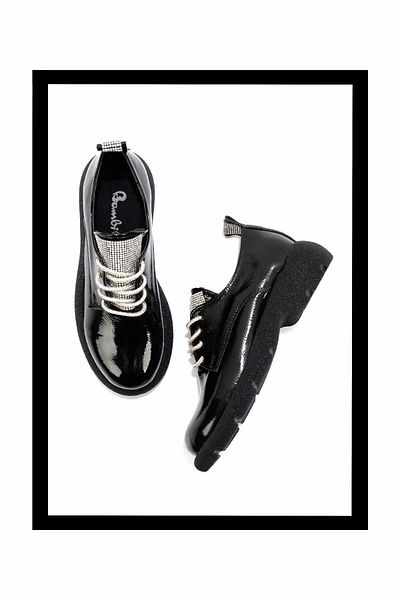 Bambi Black Women's Oxford Shoes K 01311230108