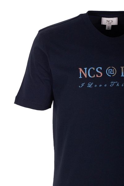 NCS Men's T-Shirt Crew Neck Navy Blue Slim Fit 100% Cotton T-Shirt Jeans 1303