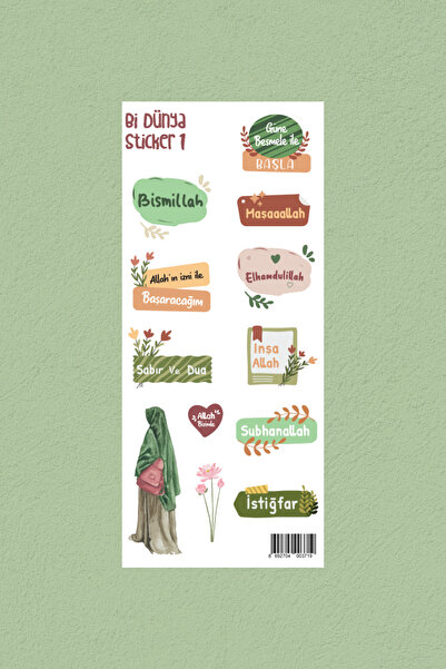 Bi Dünya Haber M1- Günlük Zikirlerim - İslami Sticker Seti