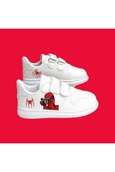 LİASSHOES Dětské sportovní boty s bílým páskem a potiskem fotografů pavouků