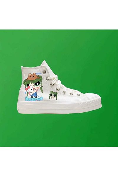 LİASSHOES Pantofi sport pentru copii din in - Tenis cu caracter verde