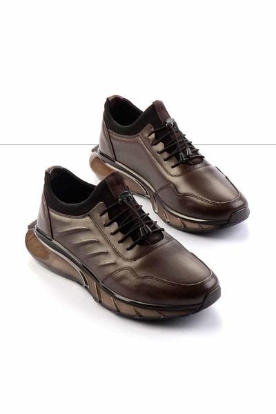 Bambi Brown Leather Men's Casual Shoes E01440060003