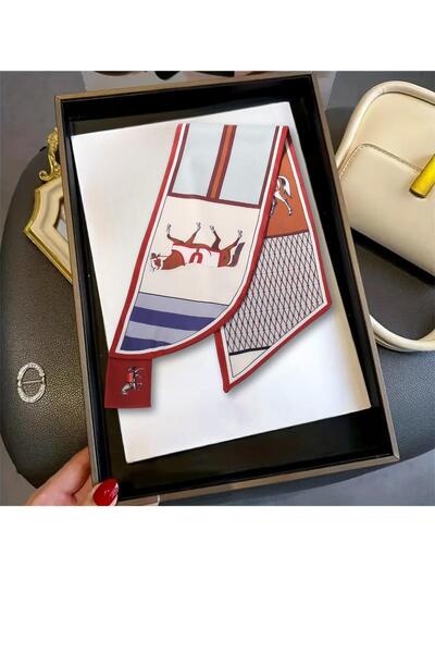 nurfemina At Figürlü Zarif Tasarım Şık Kadın Kravat Fular